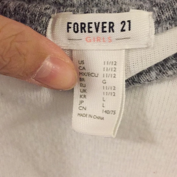 White pink and gray forever 21 girls long sleeve - Picture 4 of 4
